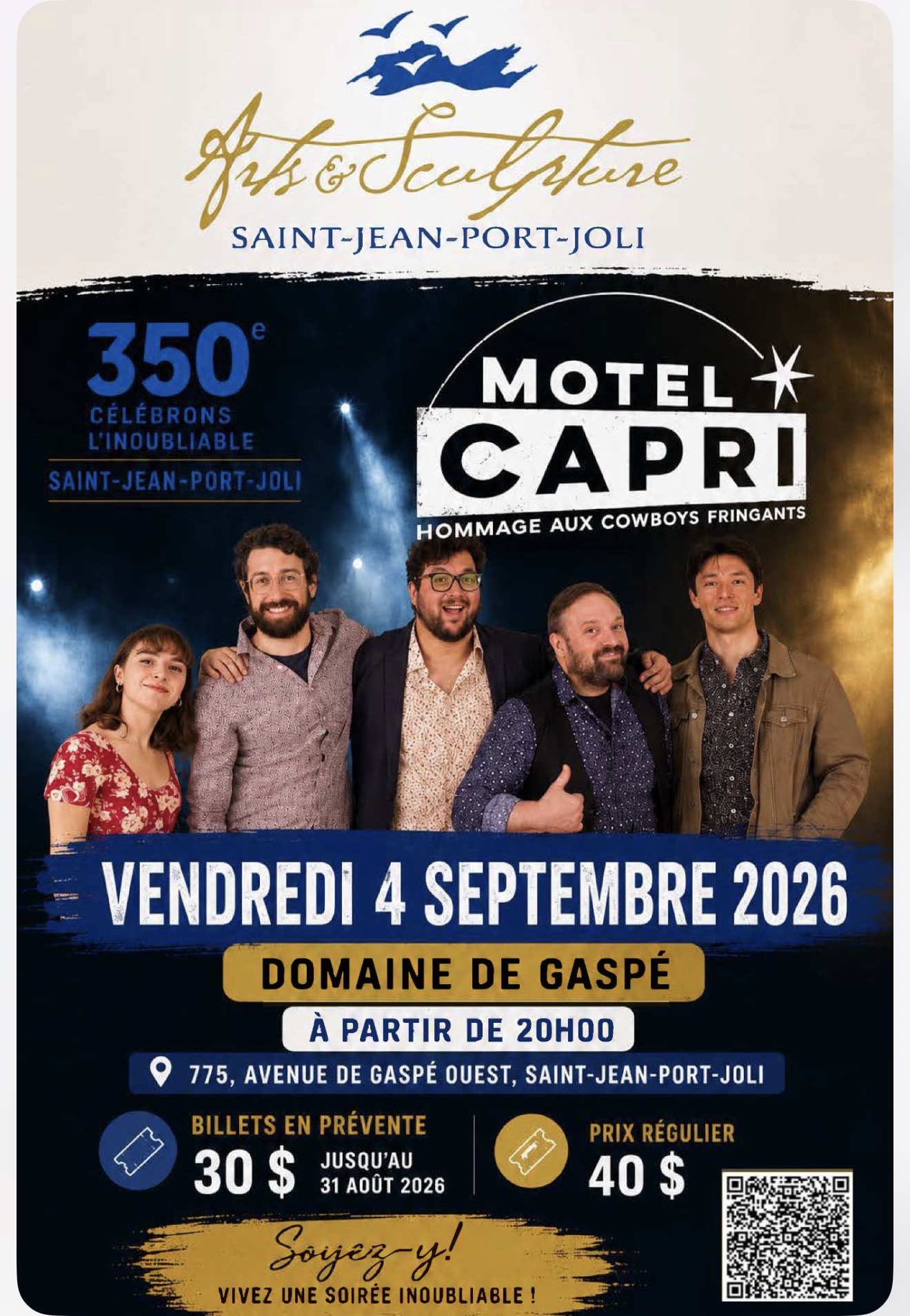 Motel Capri en spectacle à Saint-Jean-Port-Joli